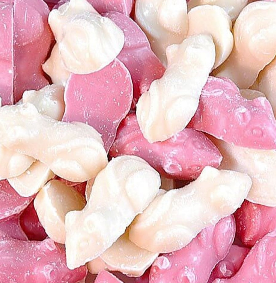 Pink and White Chocolate Mice