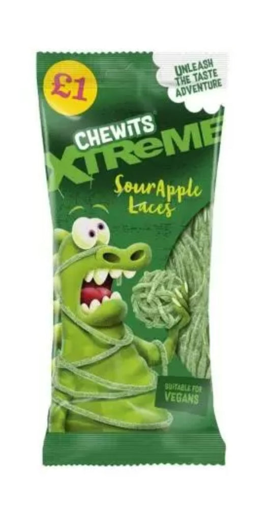 Chewits Extreme Sour Apple Laces